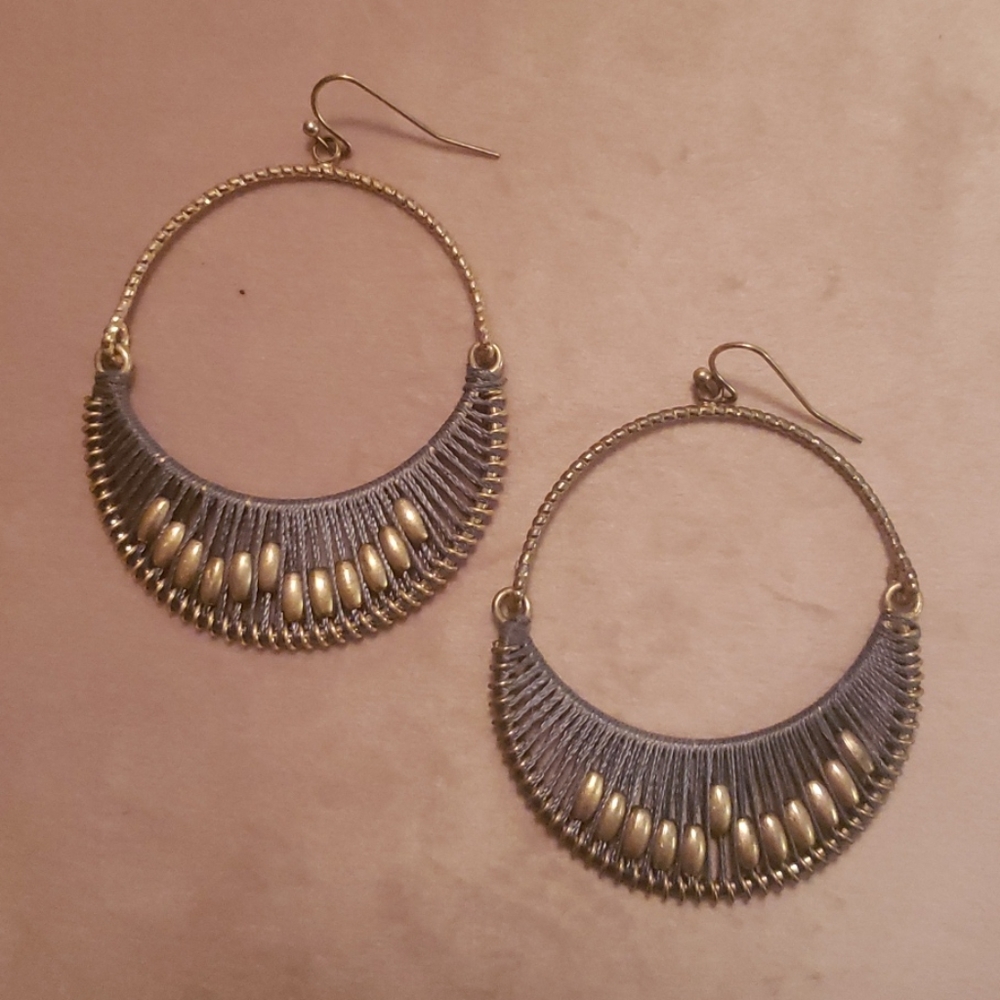 Bohemian Macrame Hoop Earrings